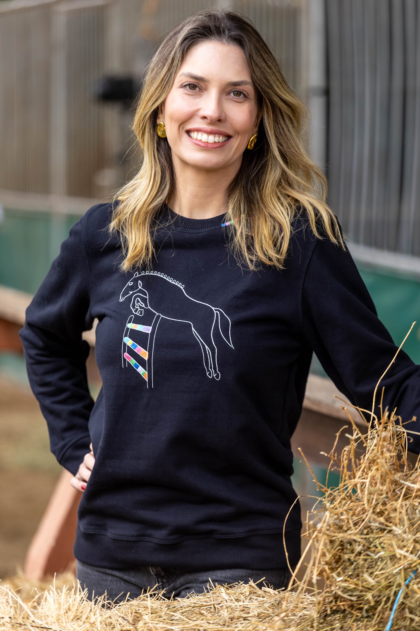 Moletom careca cavalo saltando