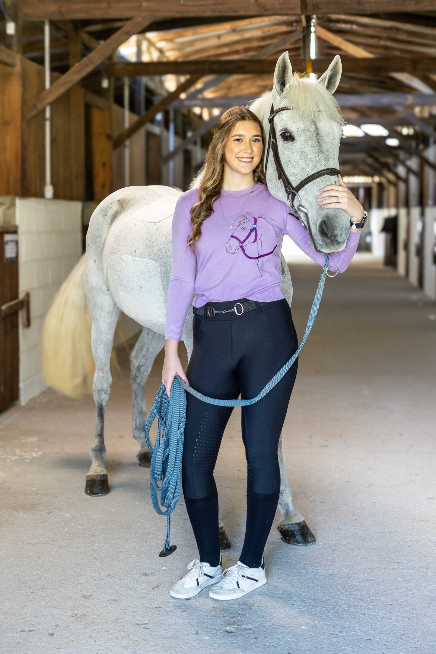 Pullover Careca Cavalo Perfil - Lilás