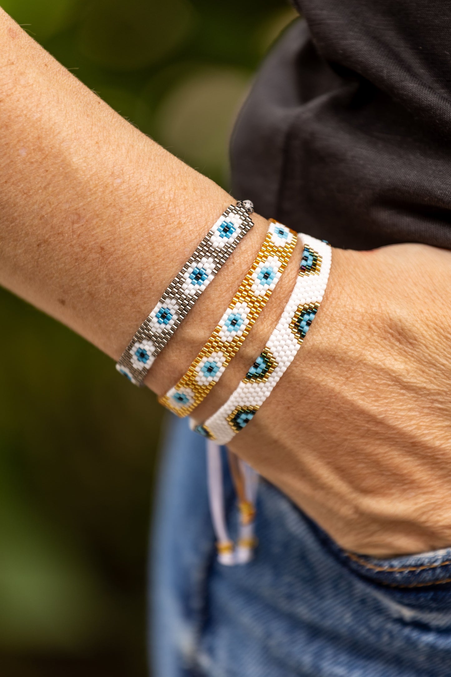 Pulseira Miçangas Olho Grego