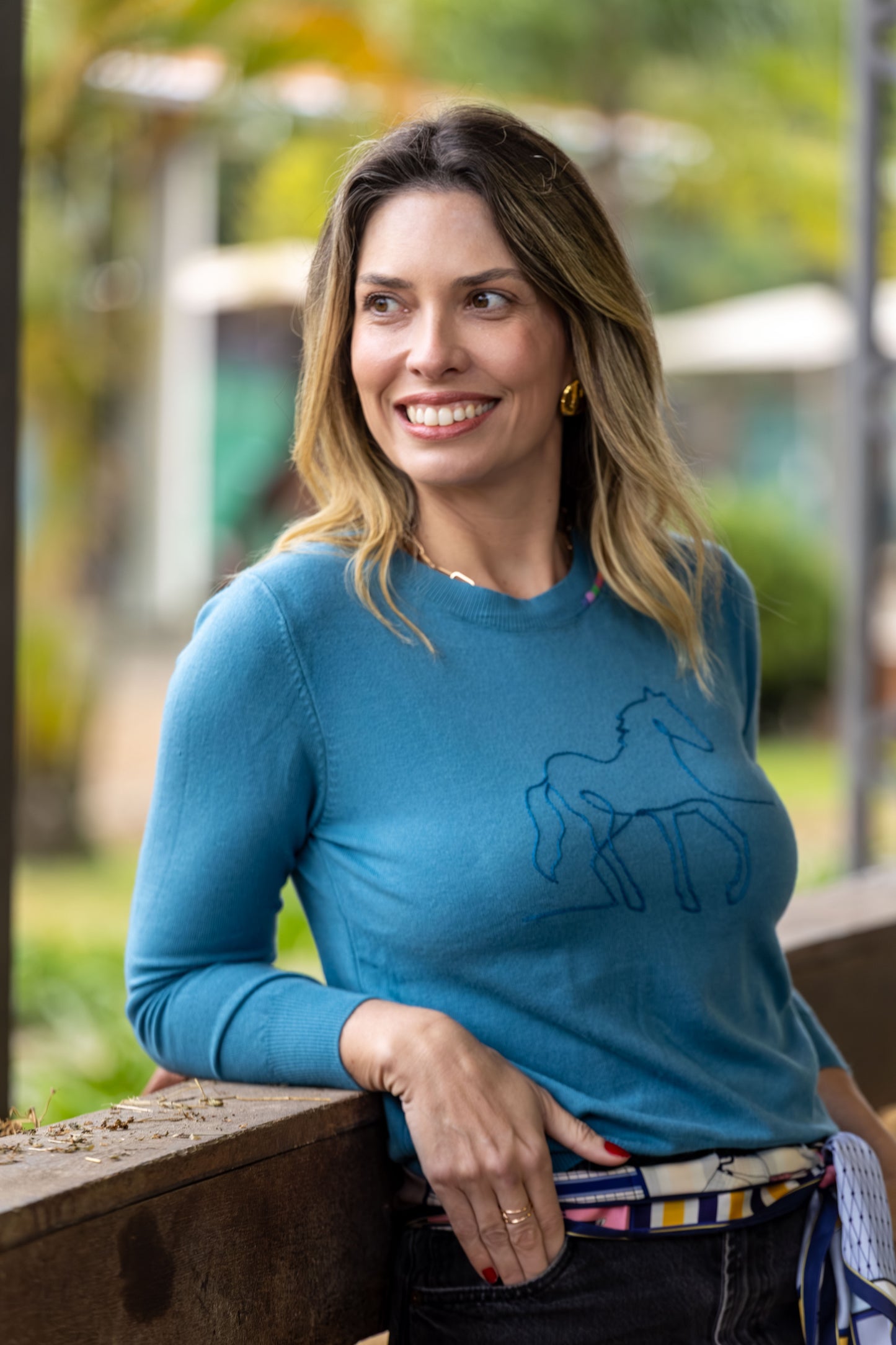 Pullover careca cavalo solto