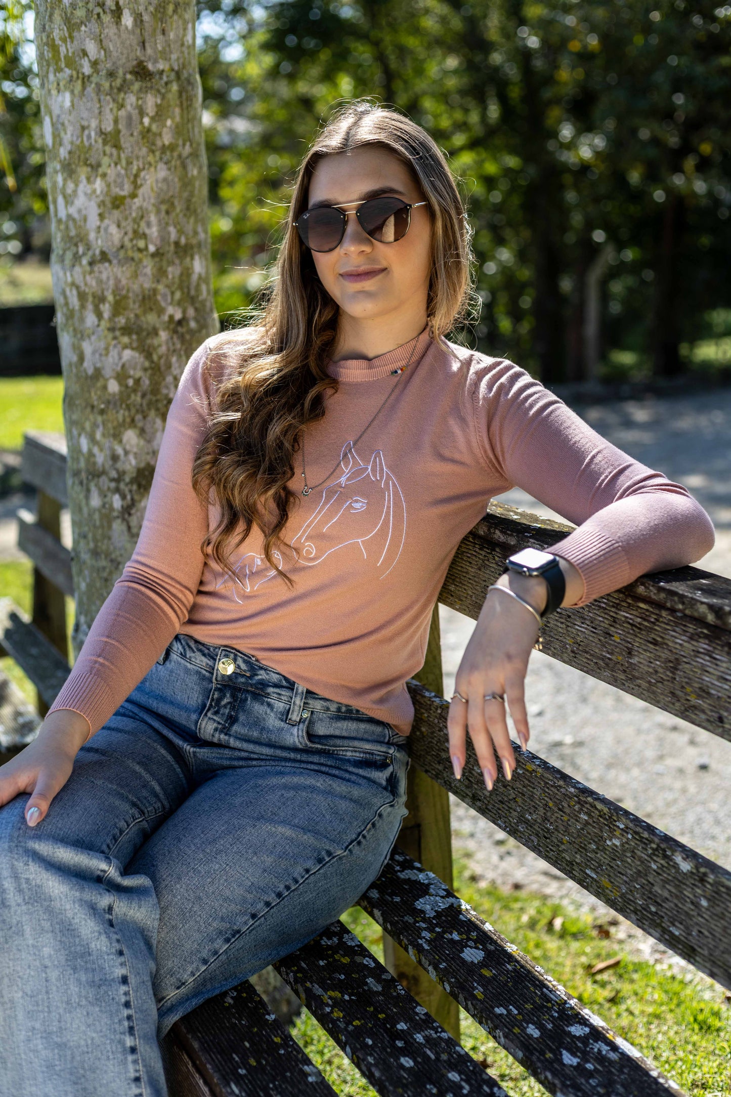 Pullover Careca Cavalo com Cachorro - Rosa