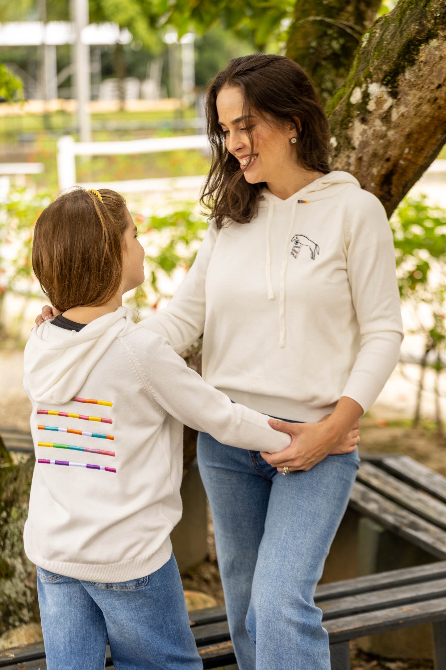 Pullover com capuz Barras