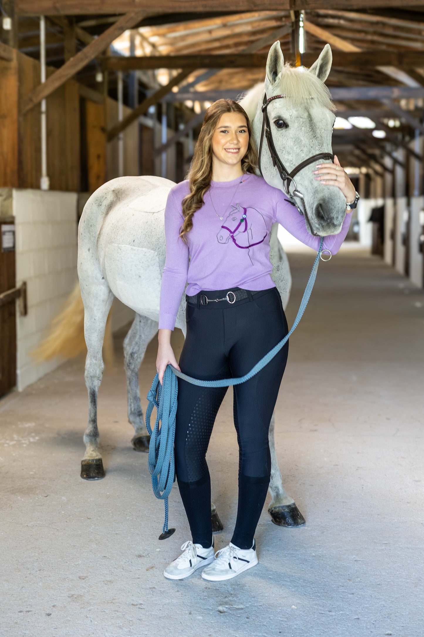 Pullover Careca Cavalo Perfil - Lilás