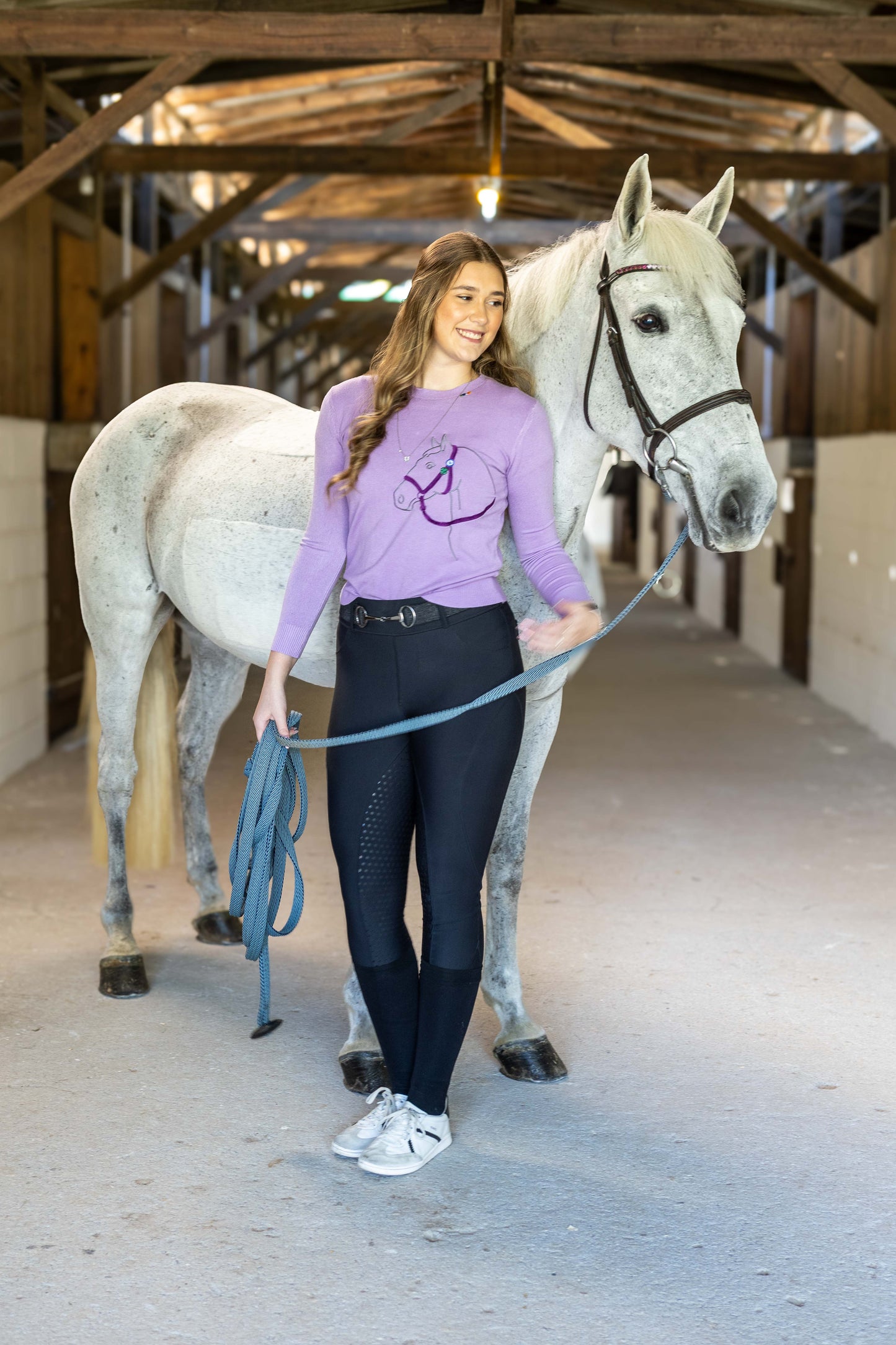 Pullover Careca Cavalo Perfil - Lilás